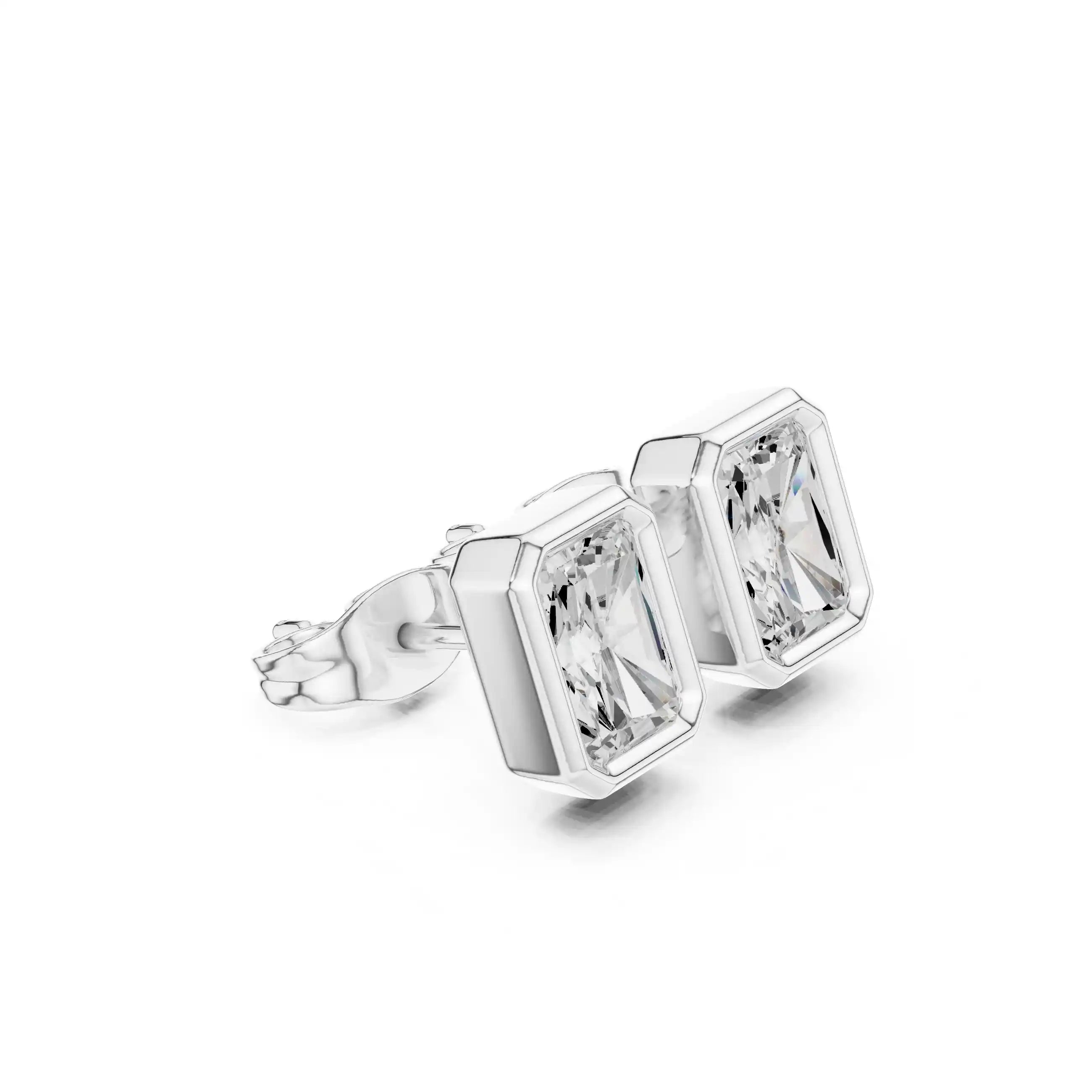 Dylemma Essential Bezel Set Studs - Radiant