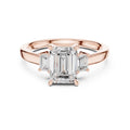 Three-Stone Emerald-Cut Diamond Ring