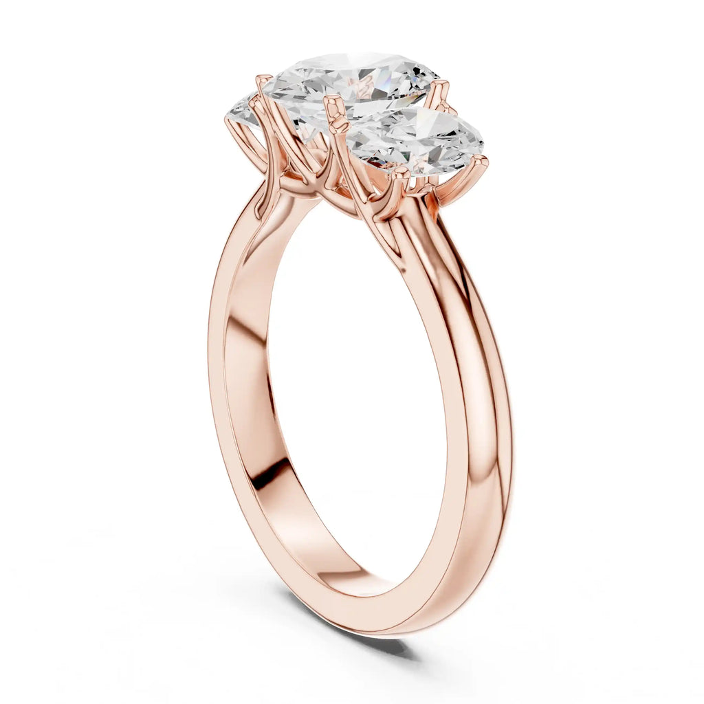 Three-Stone Oval-Cut Diamond Ring