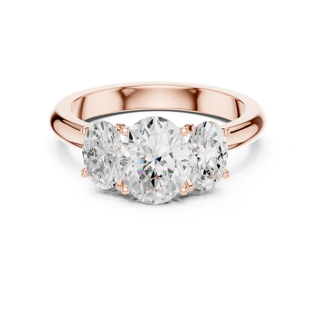 Three-Stone Oval-Cut Diamond Ring
