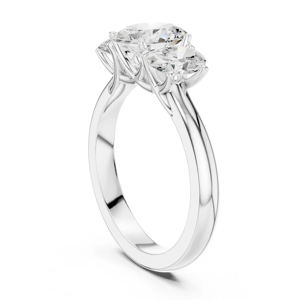 Three-Stone Oval-Cut Diamond Ring