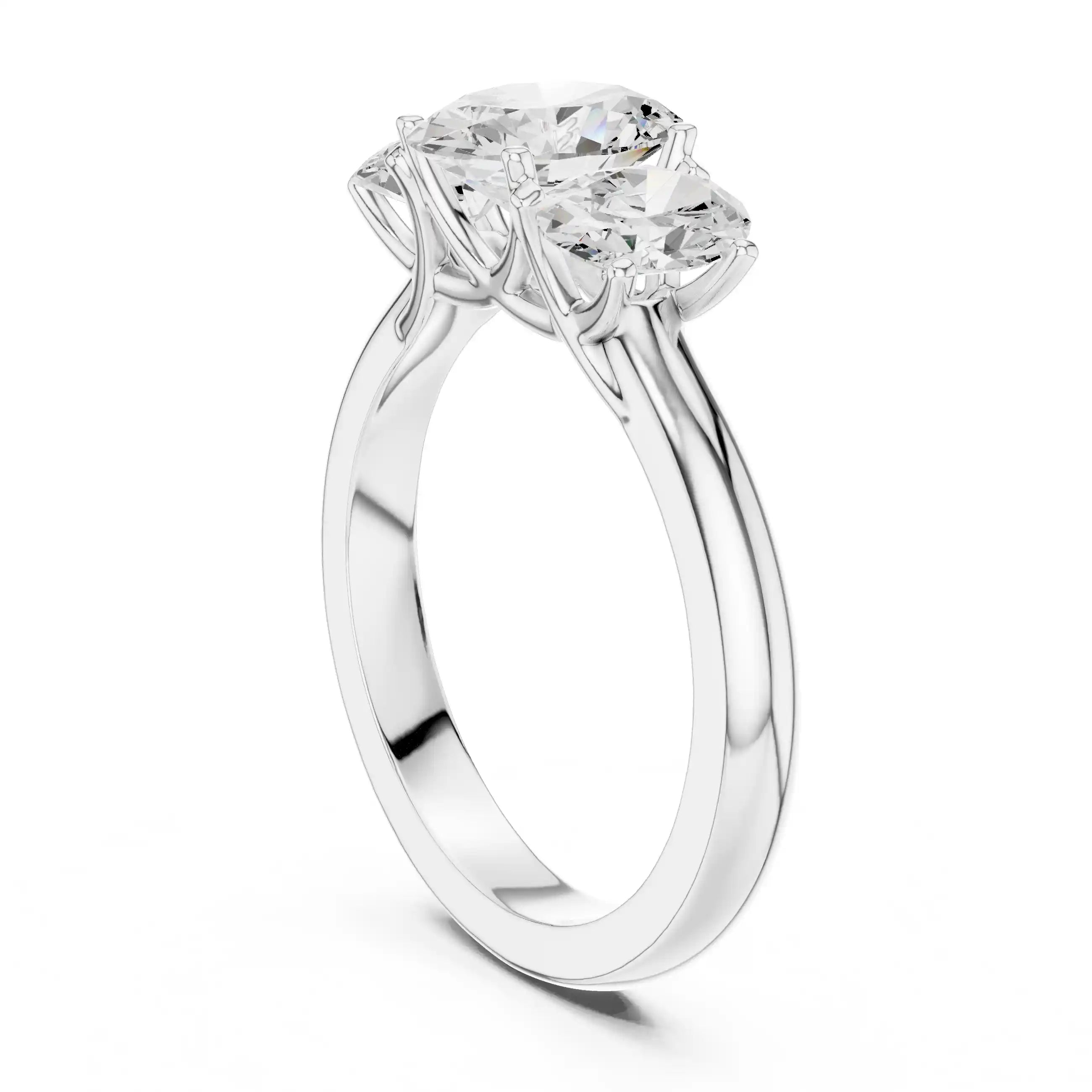 Three-Stone Oval-Cut Diamond Ring