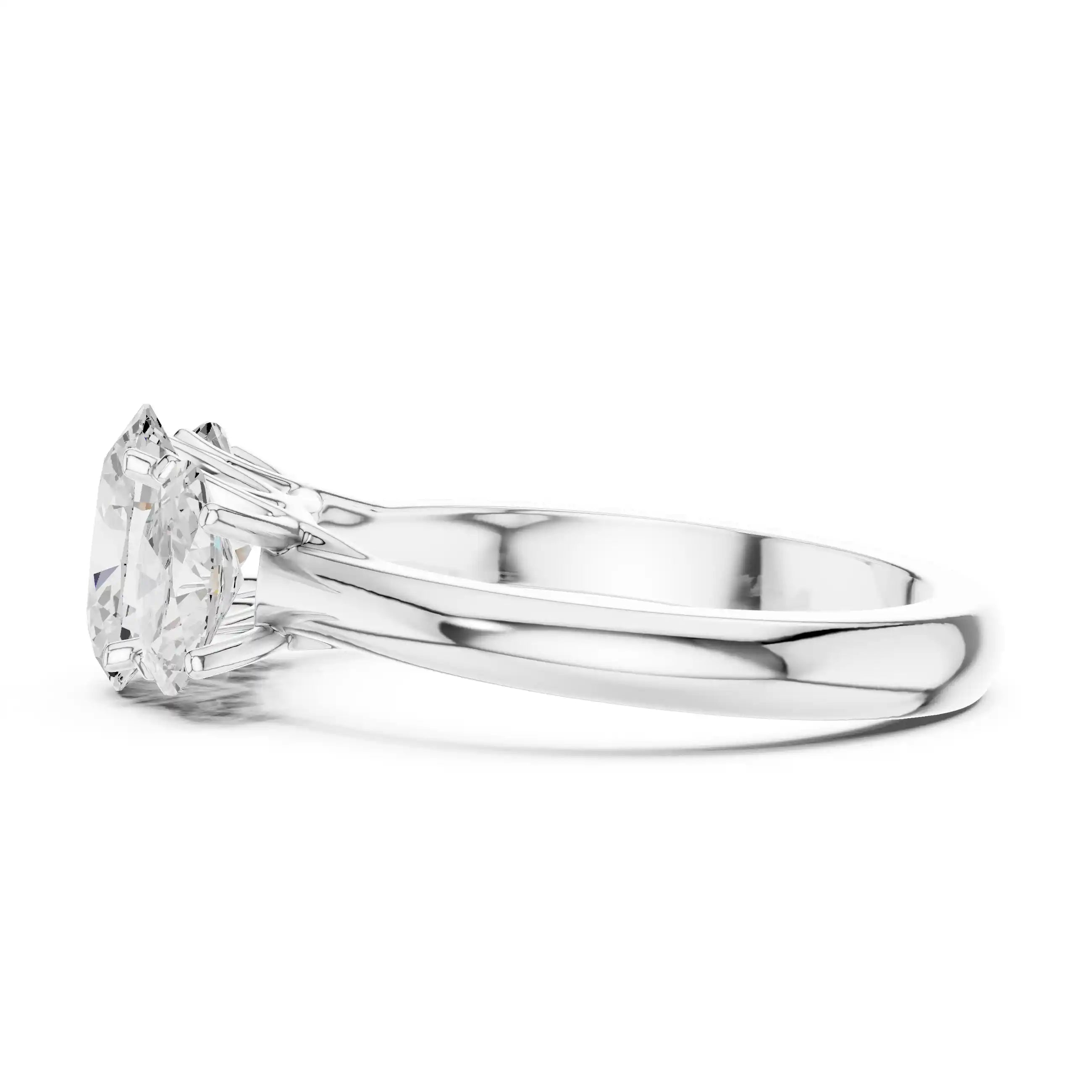 Three-Stone Oval-Cut Diamond Ring