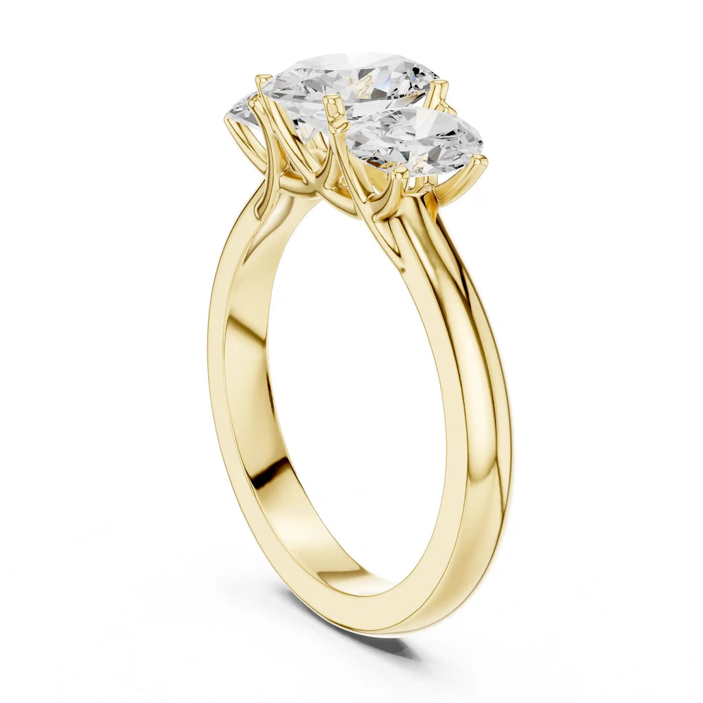 Three-Stone Oval-Cut Diamond Ring