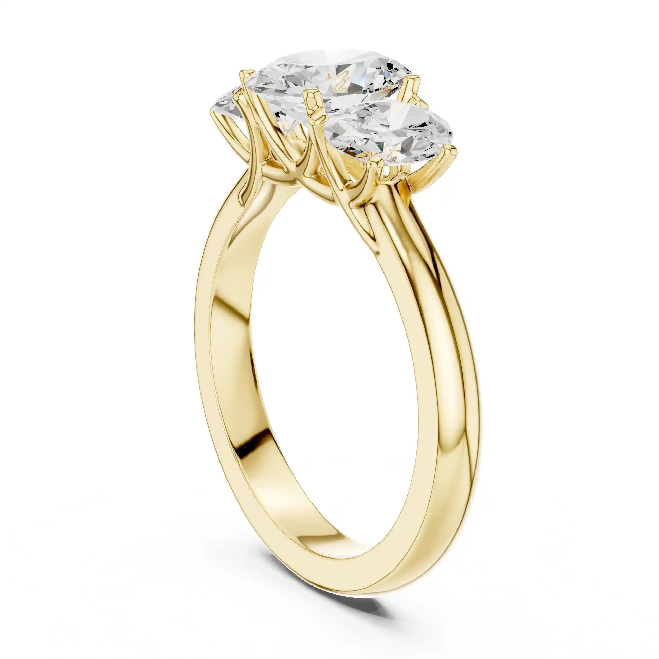 Three-Stone Oval-Cut Diamond Ring