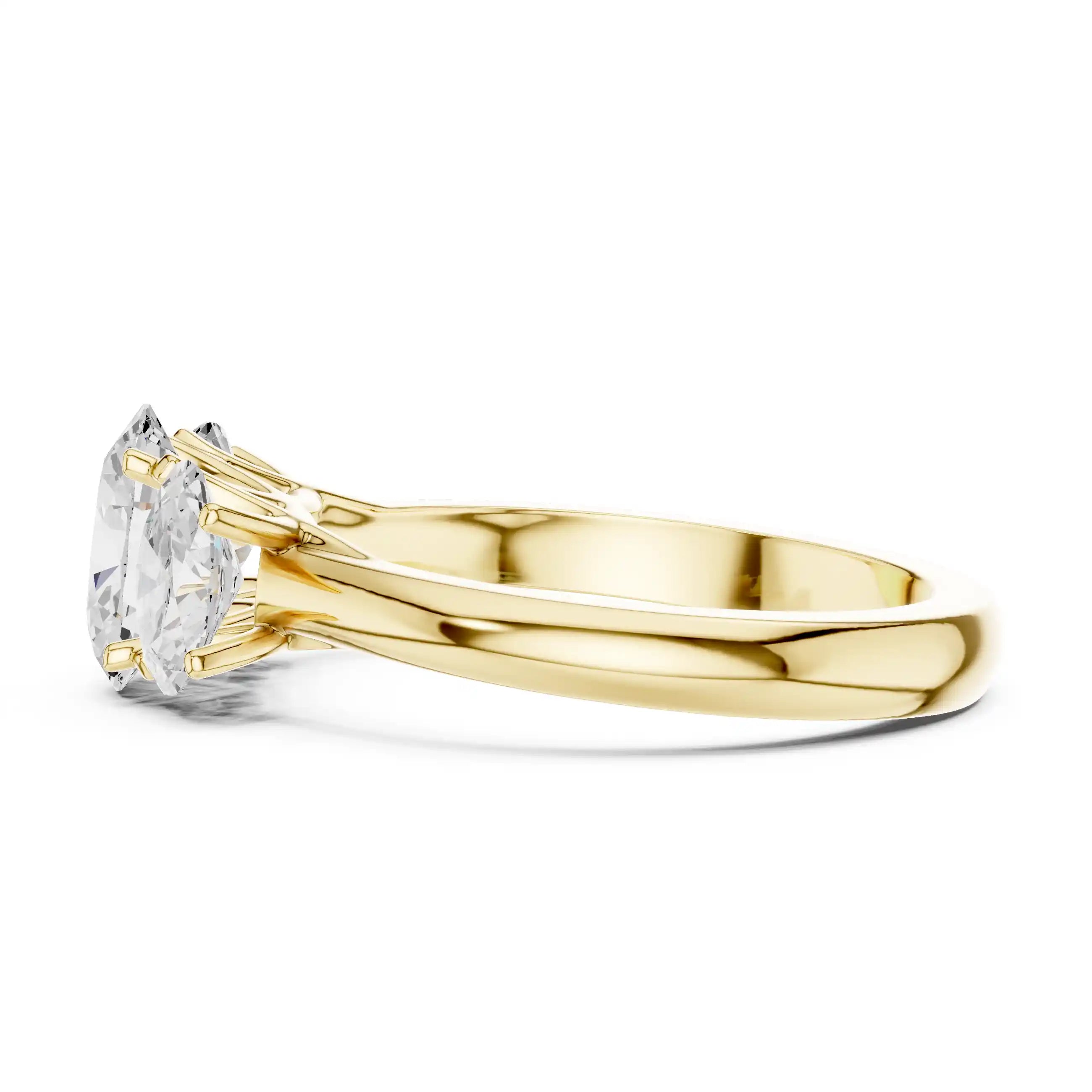 Three-Stone Oval-Cut Diamond Ring