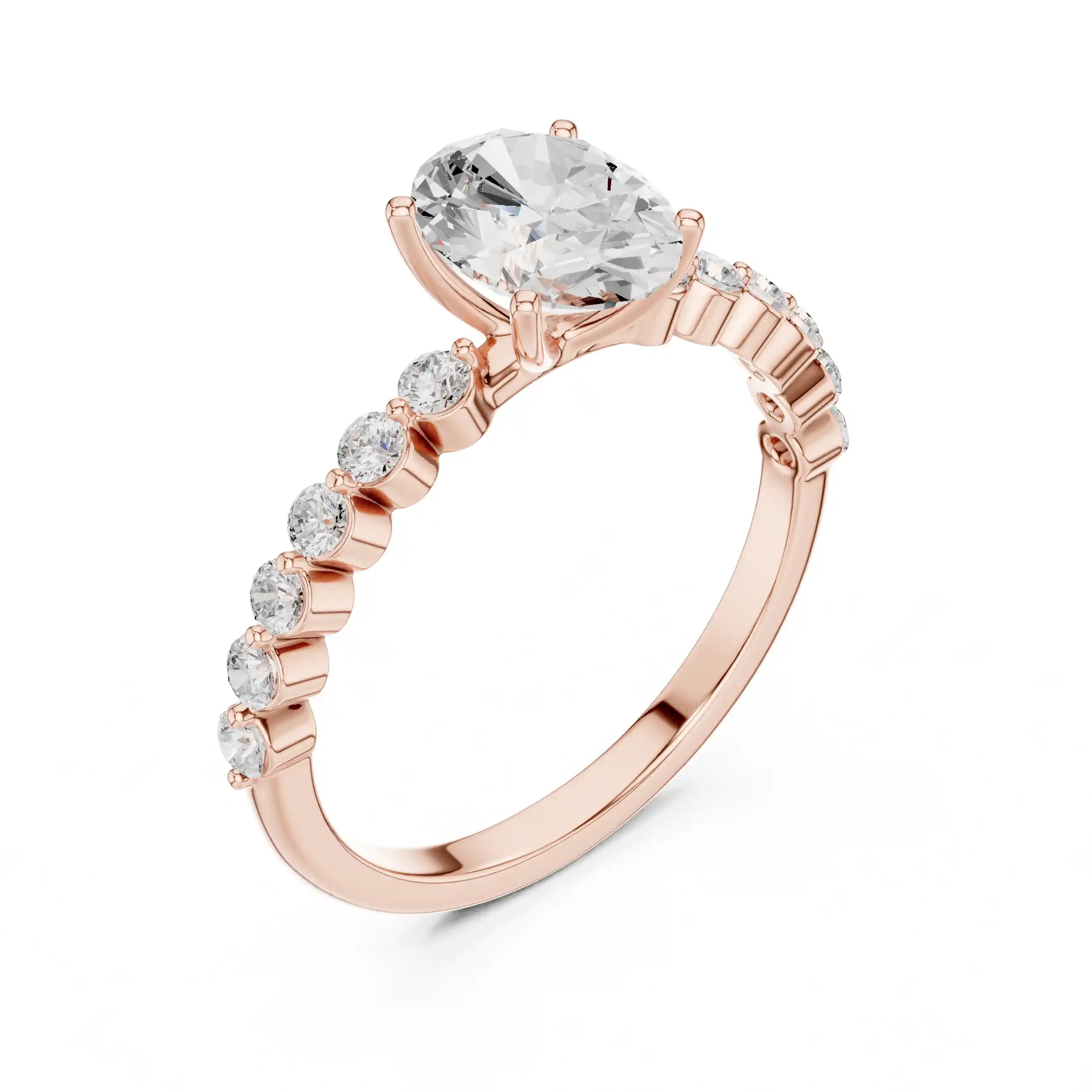 Dylemma Oval Diamond Solitaire Ring