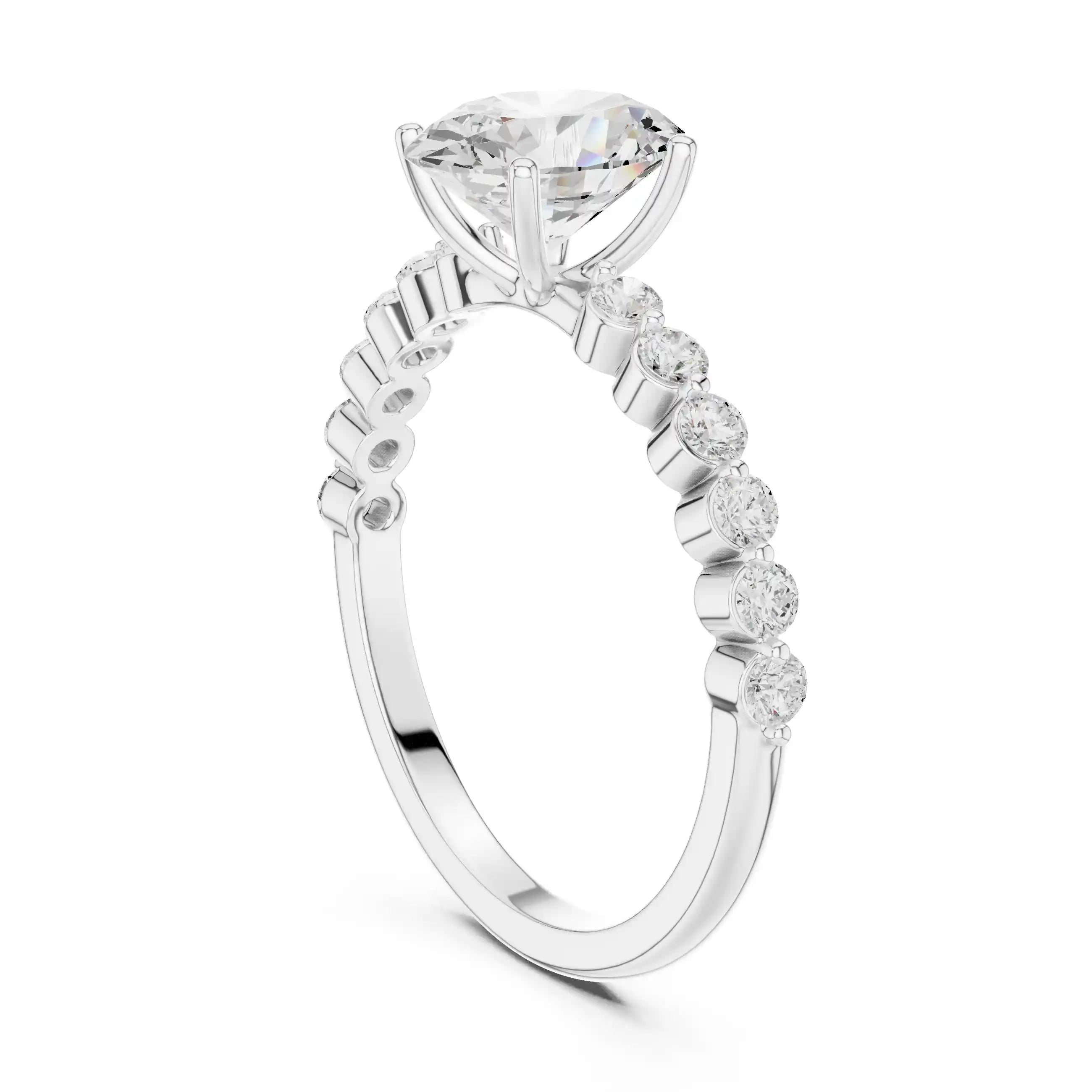 Dylemma Oval Diamond Solitaire Ring