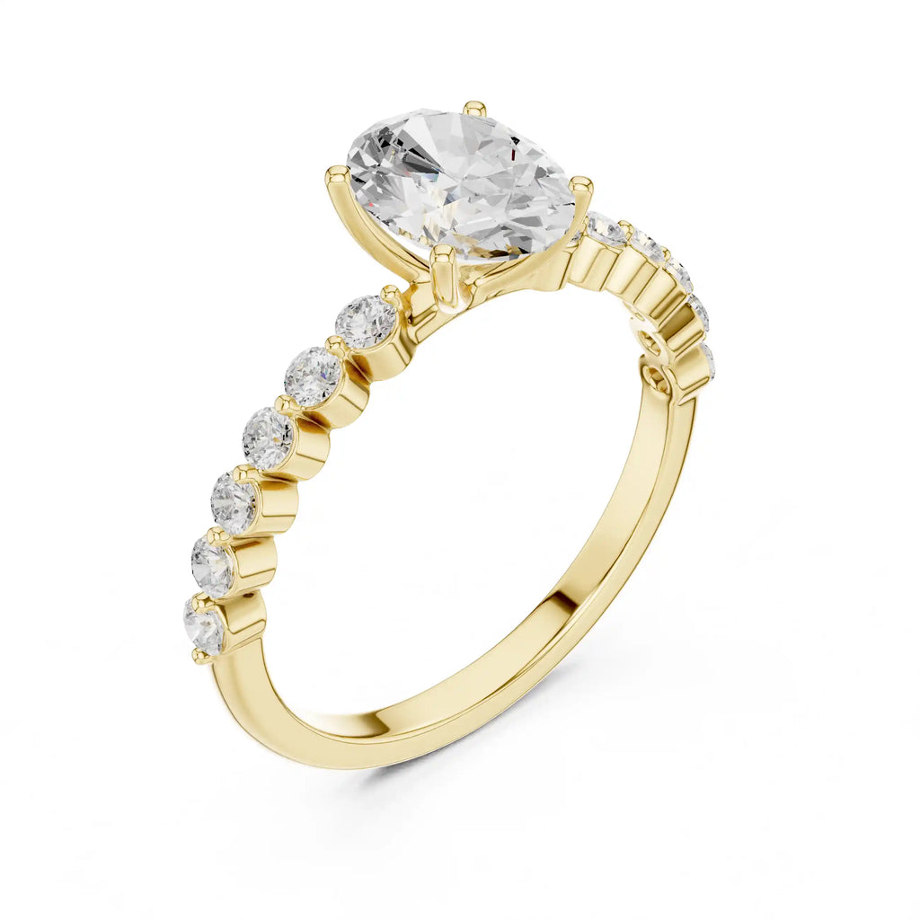 Dylemma Oval Diamond Solitaire Ring