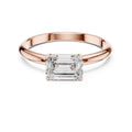 Emerald-Cut East–West Diamond Engagement Ring