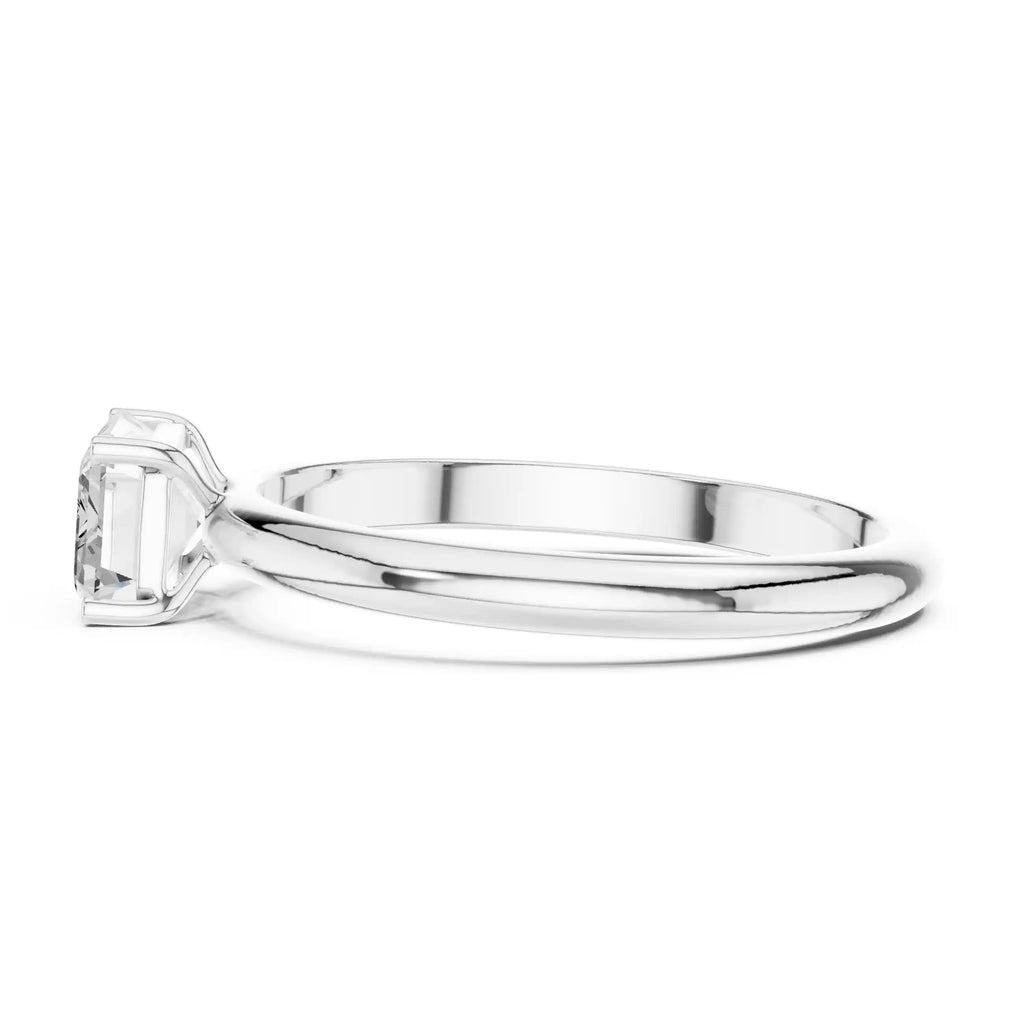 Emerald-Cut East–West Diamond Engagement Ring