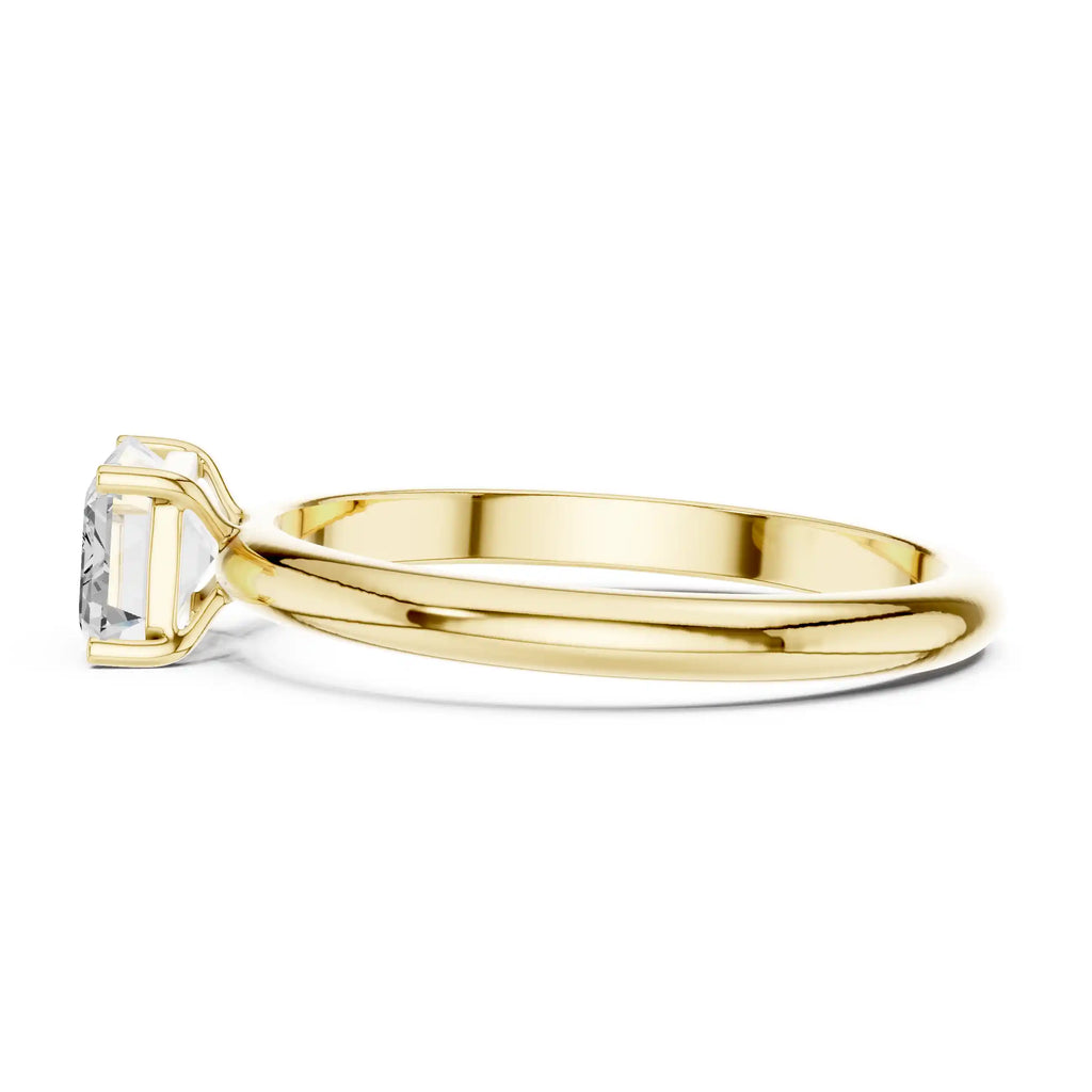 Emerald-Cut East–West Diamond Engagement Ring