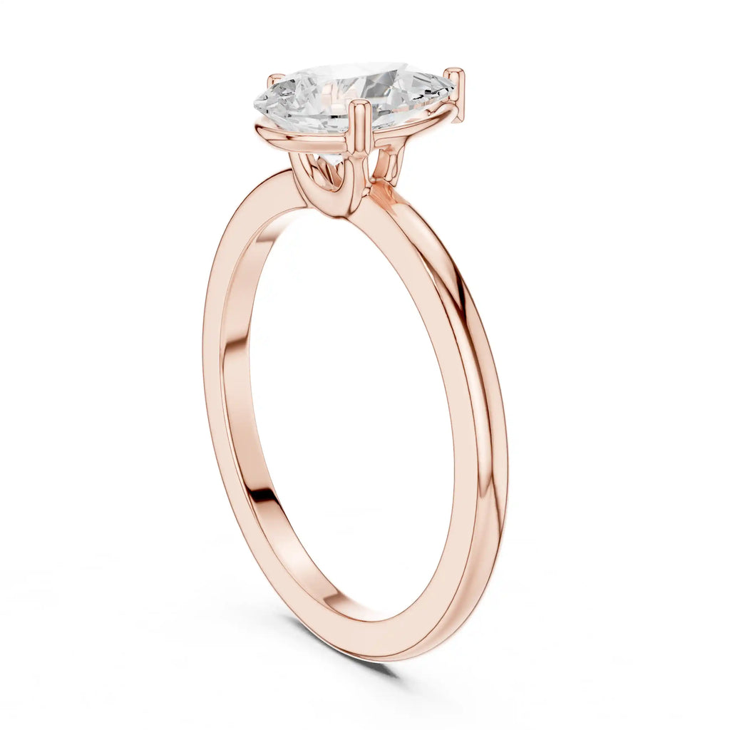 Pear Shape Diamond Solitaire Ring
