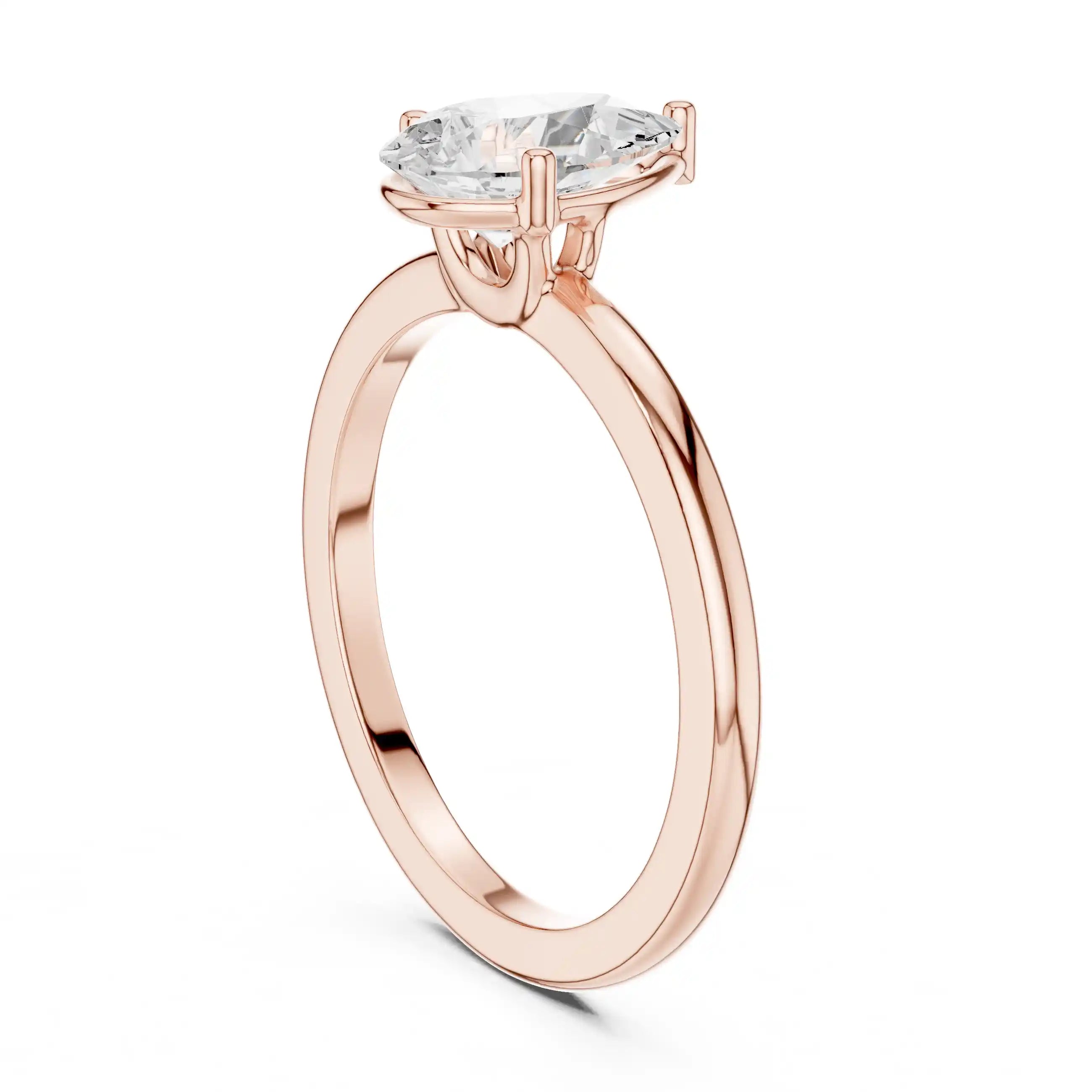 Pear Shape Diamond Solitaire Ring