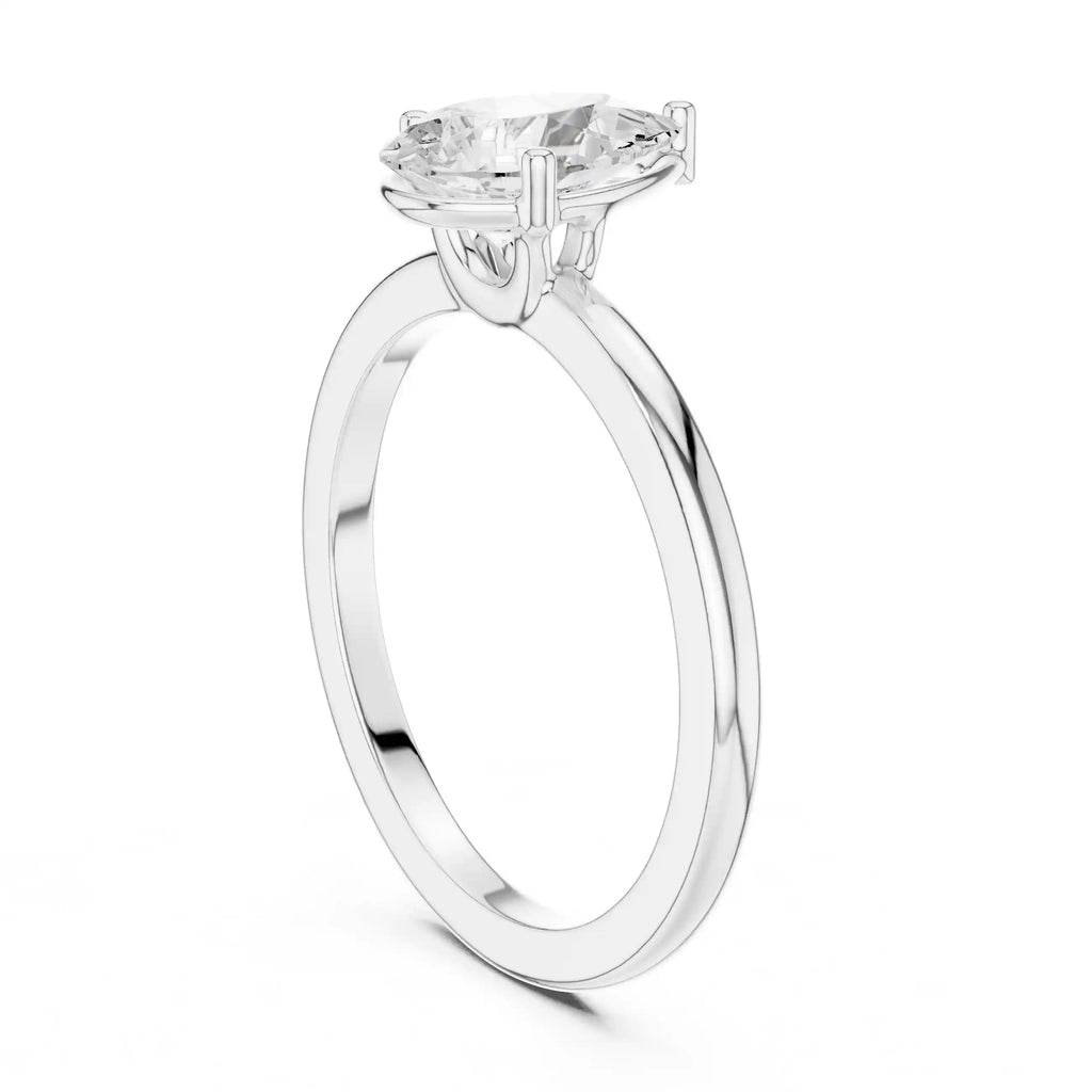 Pear Shape Diamond Solitaire Ring