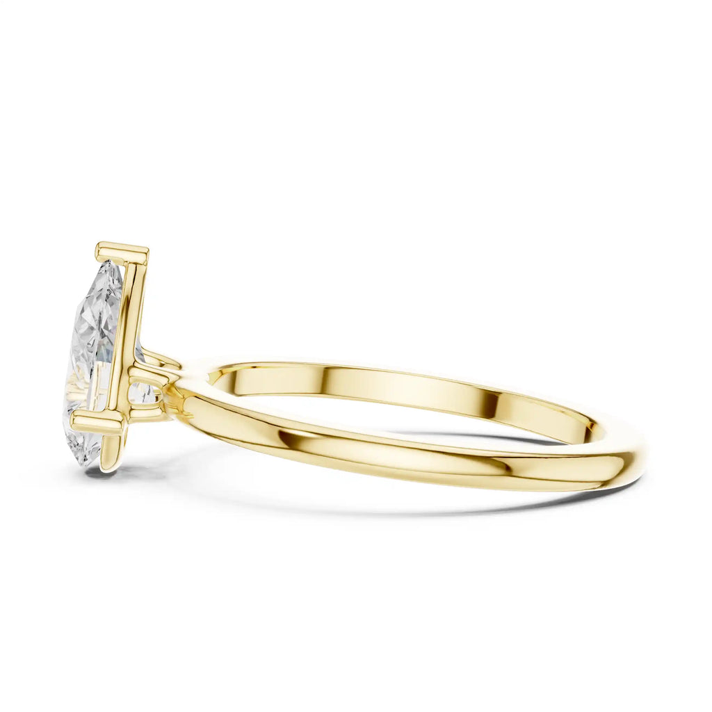 Pear Shape Diamond Solitaire Ring