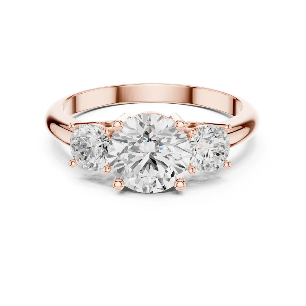 Round-Cut Diamond Three-Stone Ring