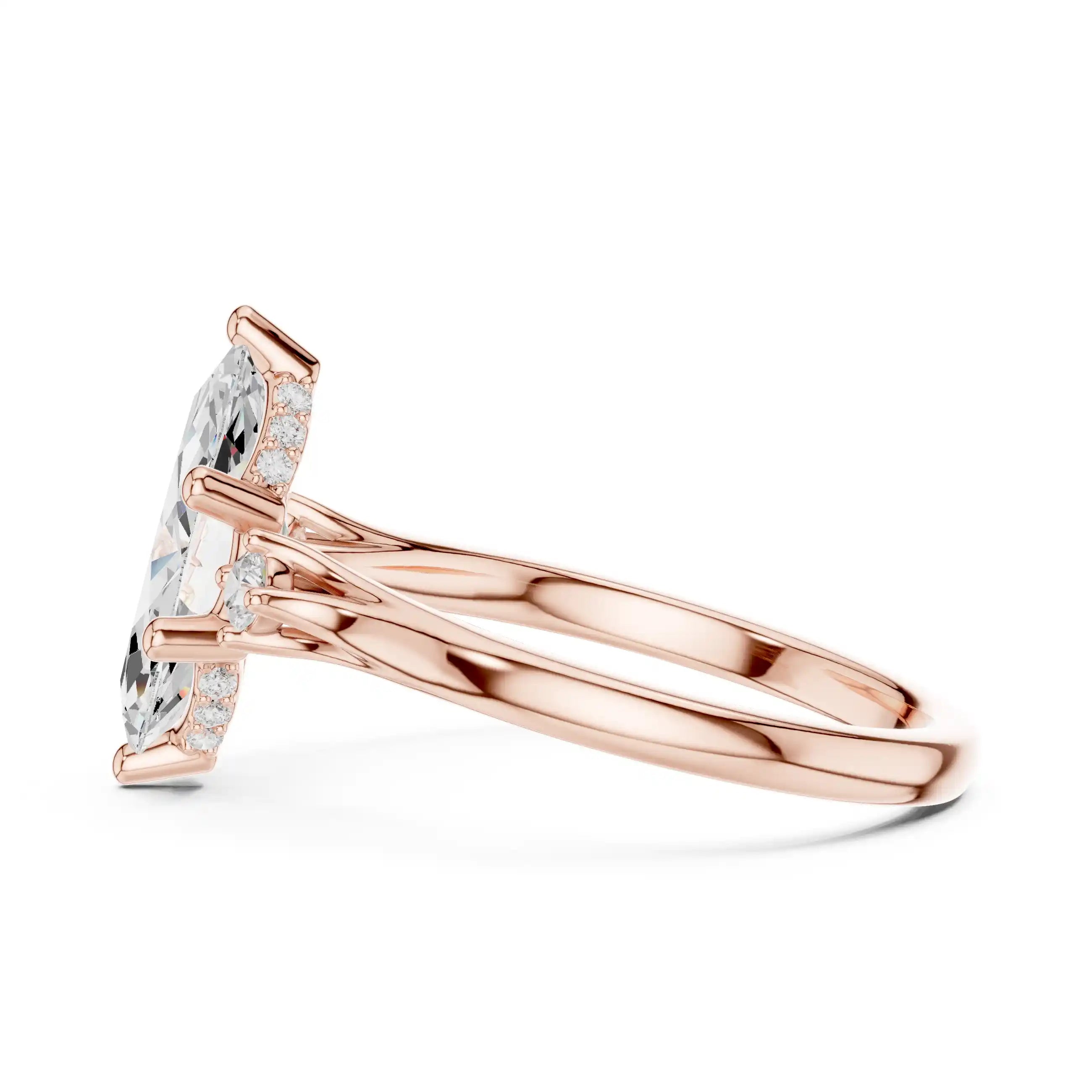 Marquise-Cut Diamond Three-Stone Ring