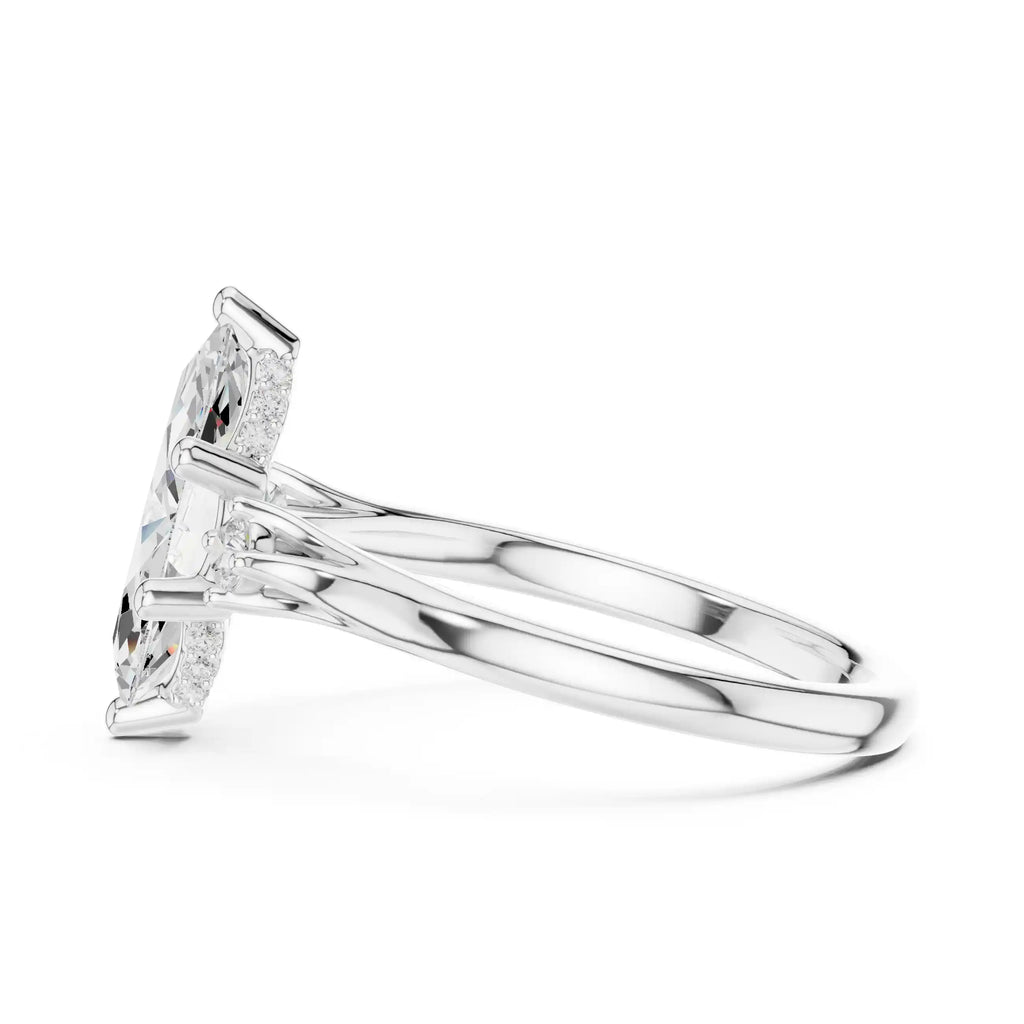 Marquise-Cut Diamond Three-Stone Ring