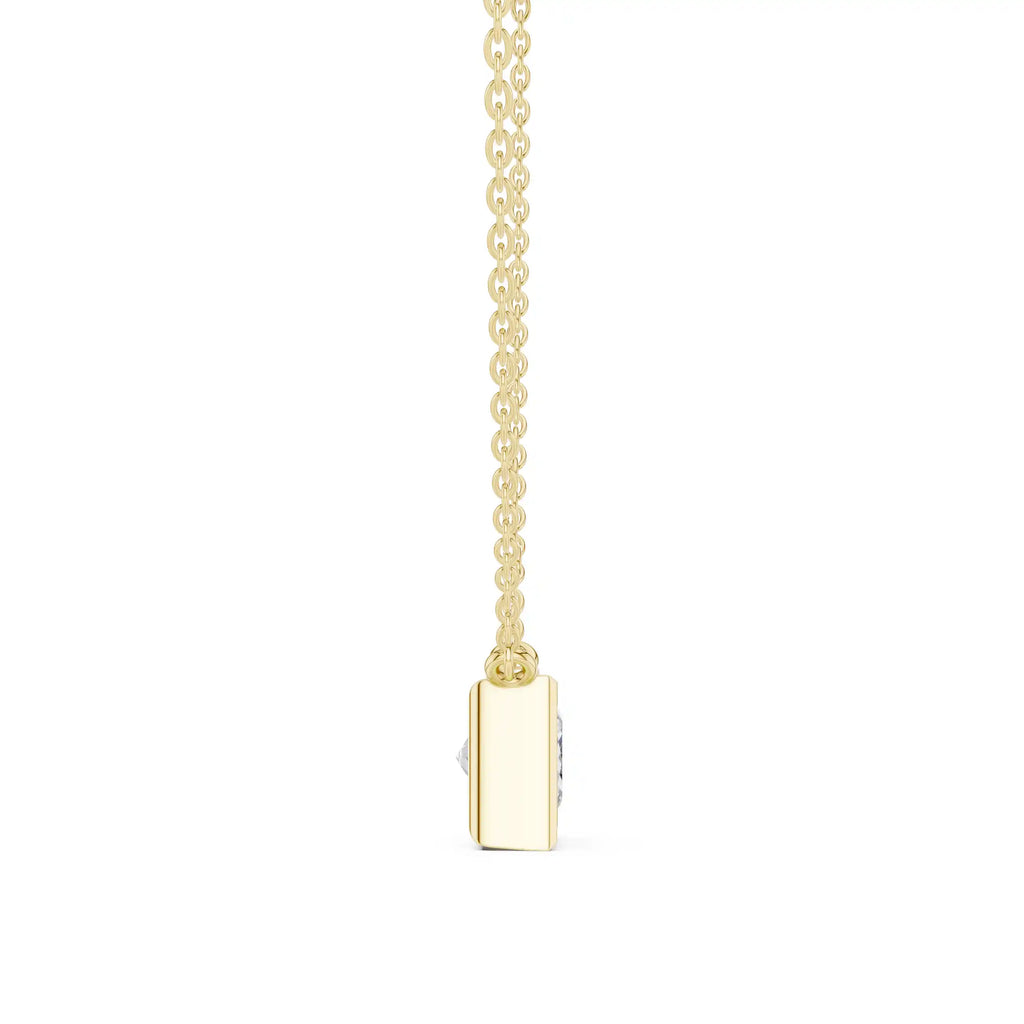 Bezel Set Solitaire Necklace