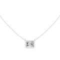 Bezel Set Solitaire Necklace