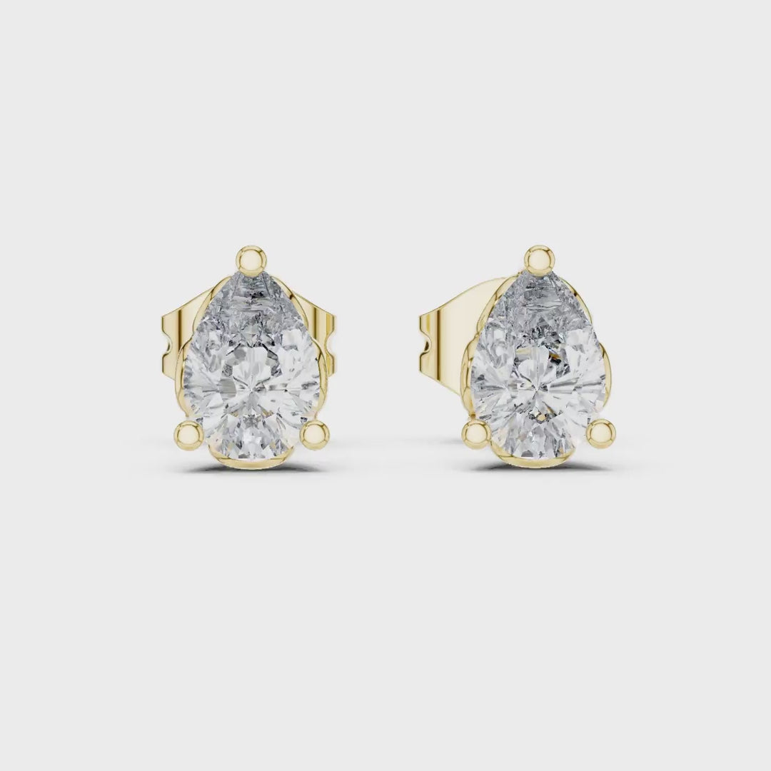 Dylemma Geometric Pear Stud